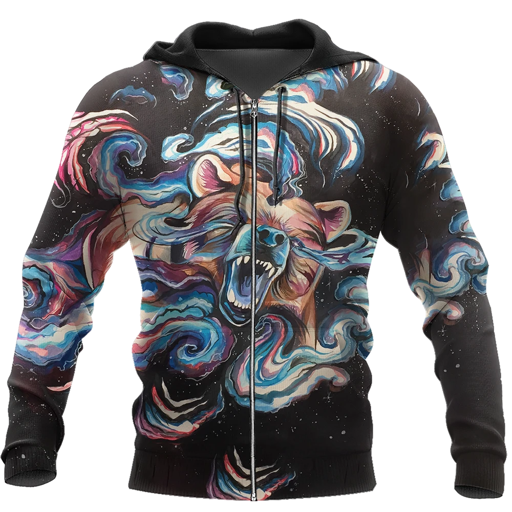 Awesome Hoodie 3D All Over Print Love Bear Tattoos - Hoodie, T-Shirt, Zip Hoodies, Sweatshirt ND597