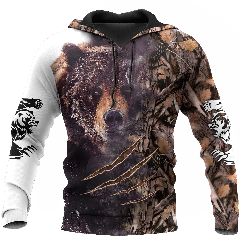 Awesome Hoodie 3D All Over Print Bear Hunter - Hoodie, T-Shirt, Zip Hoodies, Sweatshirt ND604