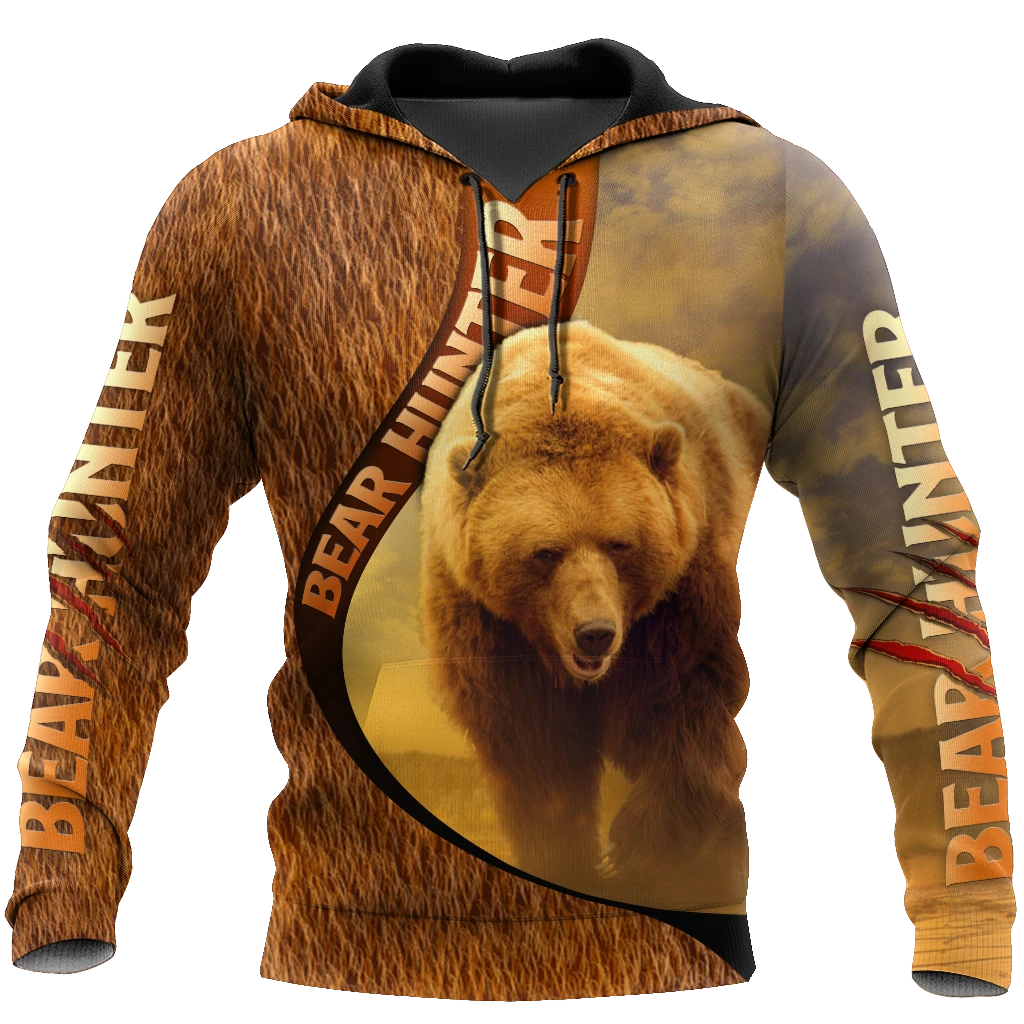 Awesome Hoodie 3D All Over Print Bear Hunting - Hoodie, T-Shirt, Zip Hoodies, Sweatshirt ND609