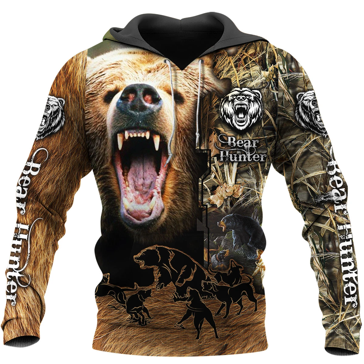 Awesome Hoodie 3D All Over Print Bear Hunter - Hoodie, T-Shirt, Zip Hoodies, Sweatshirt ND610