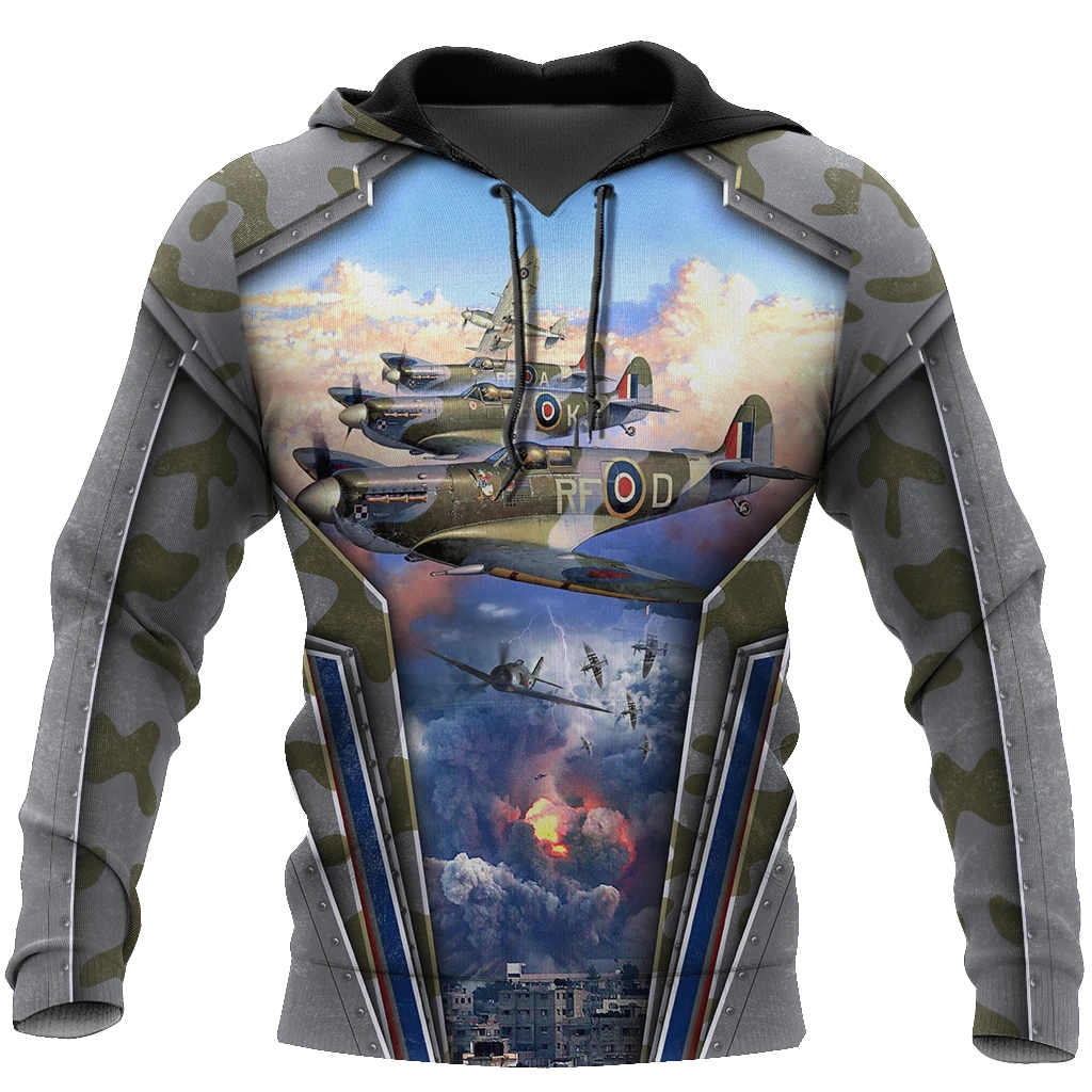 Awesome Hoodie 3D All Over Print Air Force Aircraft Supermarine Spitfire - Hoodie, T-Shirt, Zip Hoodies, Sweatshirt ND626