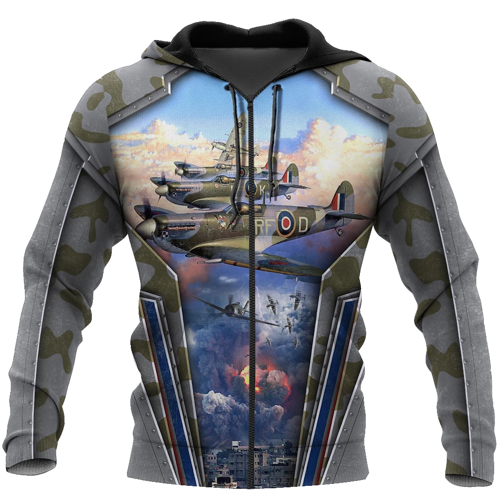 Awesome Hoodie 3D All Over Print Air Force Aircraft Supermarine Spitfire - Hoodie, T-Shirt, Zip Hoodies, Sweatshirt ND626