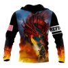Awesome Hoodie 3D All Over Print Firefighter Vs Dragon - Hoodie, T-Shirt, Zip Hoodies, Sweatshirt ND632