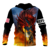 Awesome Hoodie 3D All Over Print Firefighter Vs Dragon - Hoodie, T-Shirt, Zip Hoodies, Sweatshirt ND632