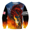 Awesome Hoodie 3D All Over Print Firefighter Vs Dragon - Hoodie, T-Shirt, Zip Hoodies, Sweatshirt ND632