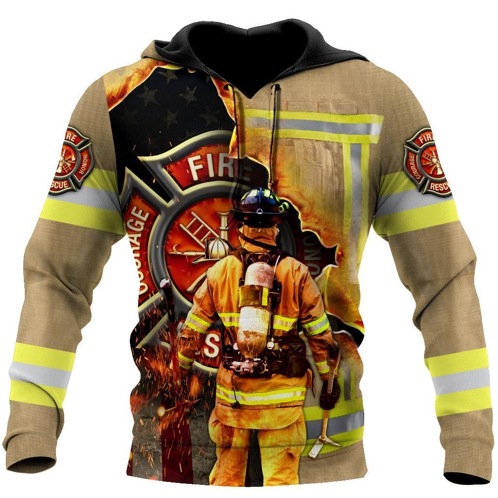 Awesome Hoodie 3D All Over Print Firefighter - Hoodie, T-Shirt, Zip Hoodies, Sweatshirt ND637