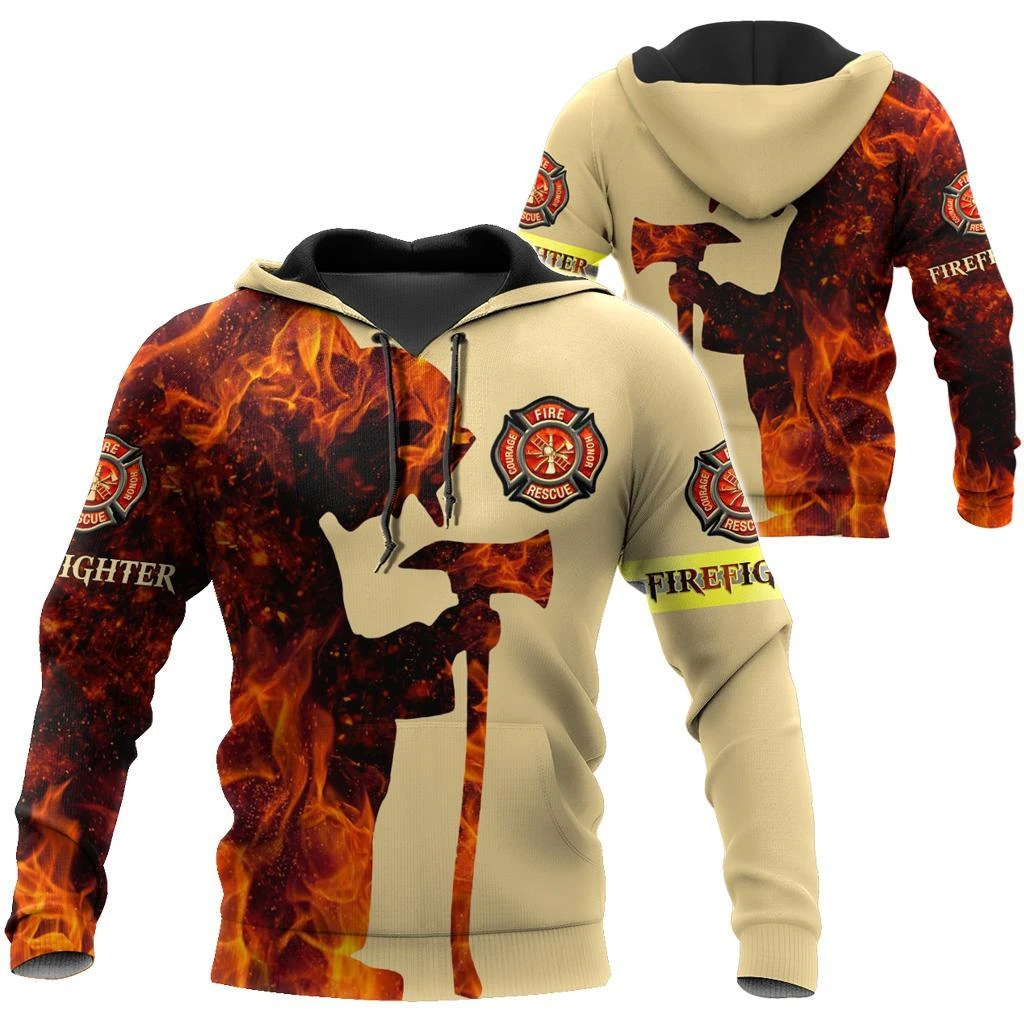 Awesome Hoodie 3D All Over Print Firefighter - Hoodie, T-Shirt, Zip Hoodies, Sweatshirt ND638