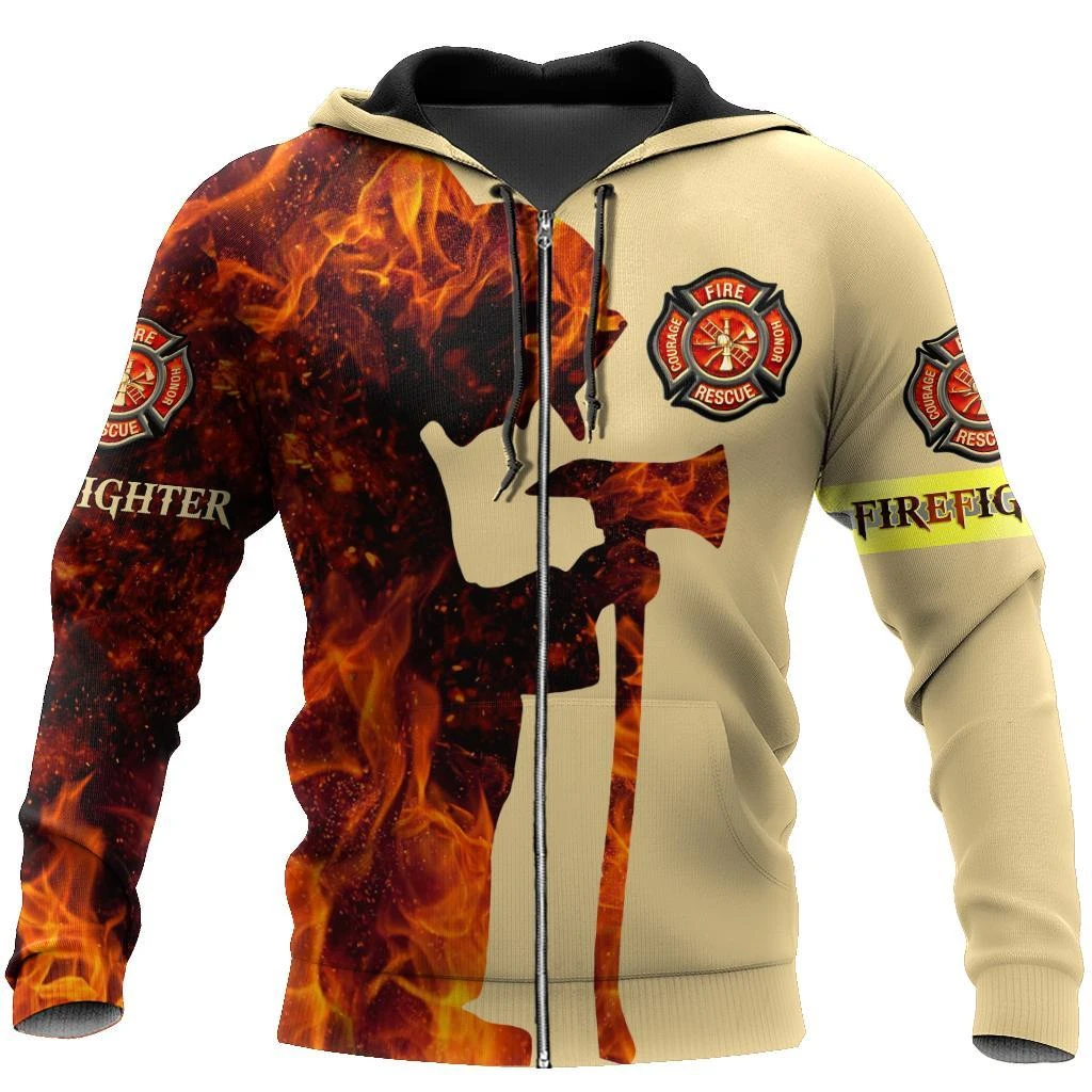 Awesome Hoodie 3D All Over Print Firefighter - Hoodie, T-Shirt, Zip Hoodies, Sweatshirt ND638