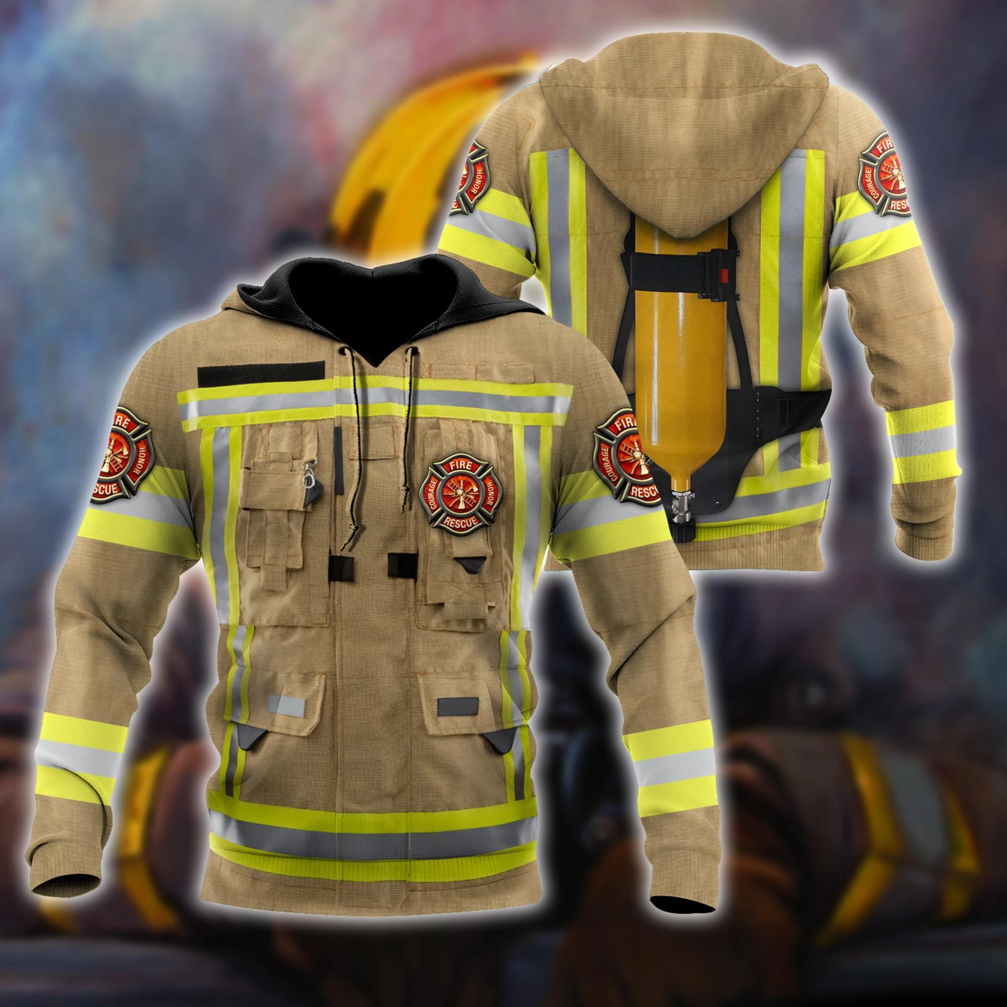 Awesome Hoodie 3D All Over Print Firefighter - Hoodie, T-Shirt, Zip Hoodies, Sweatshirt ND639