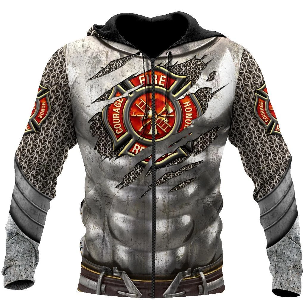 Awesome Hoodie 3D All Over Print Armor Firefighter - Hoodie, T-Shirt, Zip Hoodies, Sweatshirt ND640