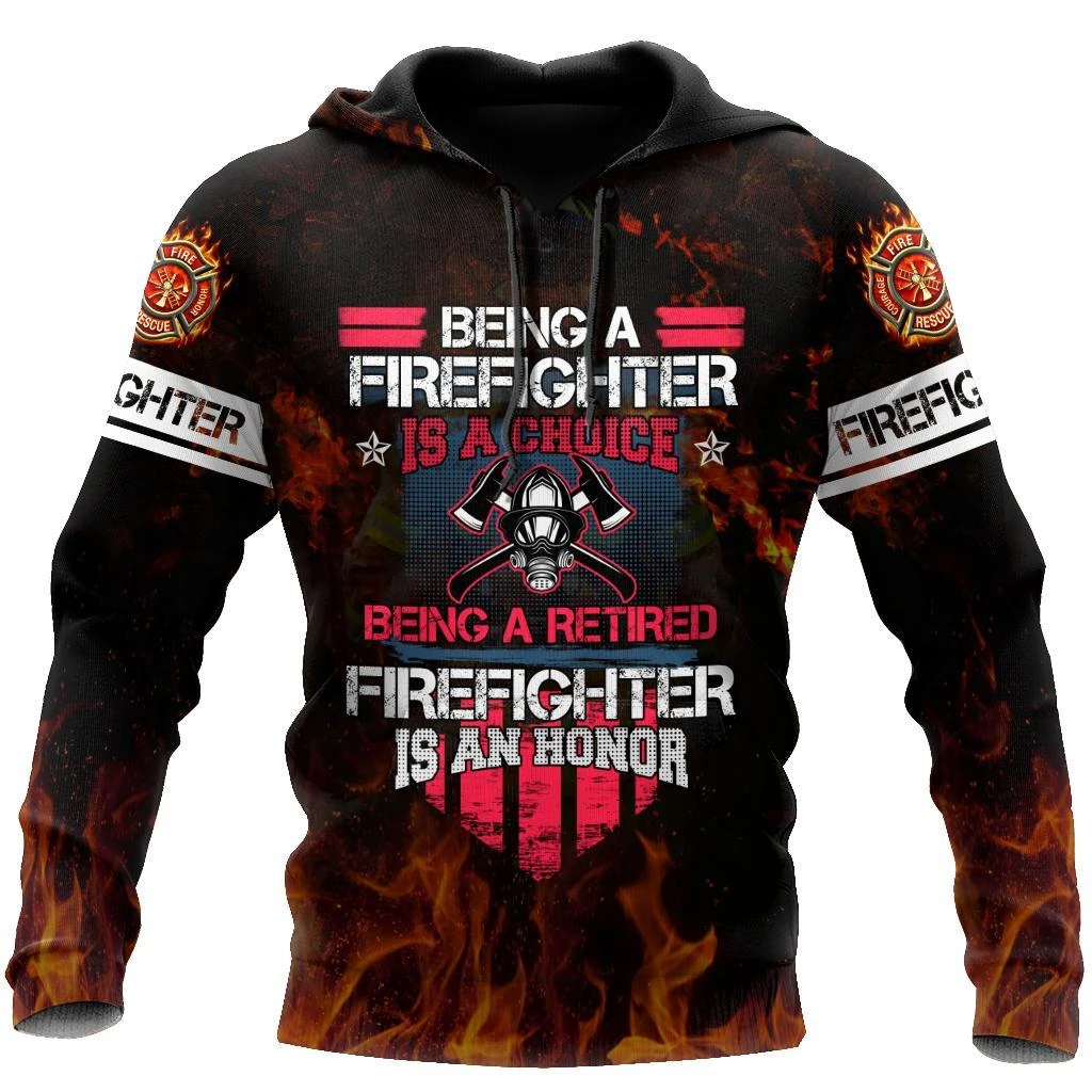 Awesome Hoodie 3D All Over Print Firefighter - Hoodie, T-Shirt, Zip Hoodies, Sweatshirt ND642