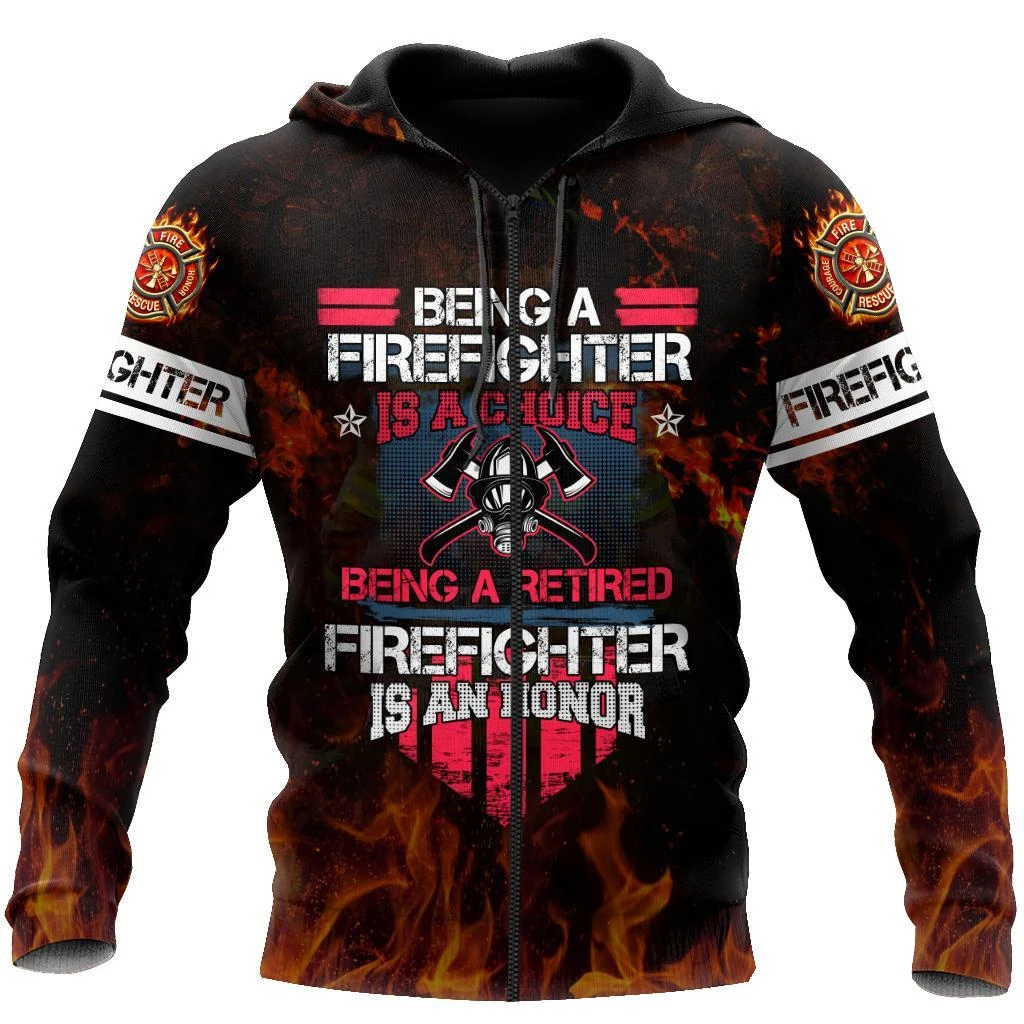 Awesome Hoodie 3D All Over Print Firefighter - Hoodie, T-Shirt, Zip Hoodies, Sweatshirt ND642