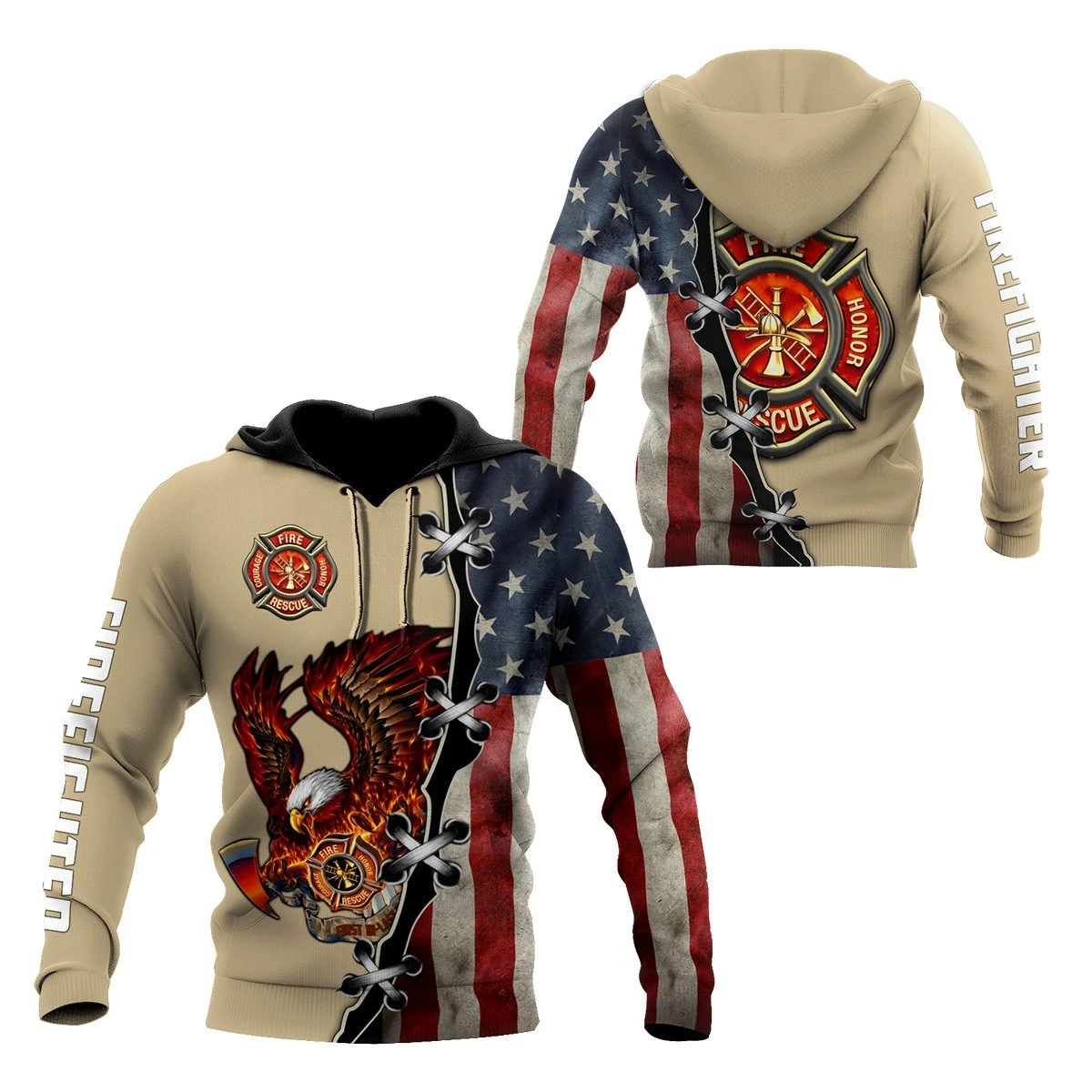 Awesome Hoodie 3D All Over Print Firefighter - Hoodie, T-Shirt, Zip Hoodies, Sweatshirt ND648