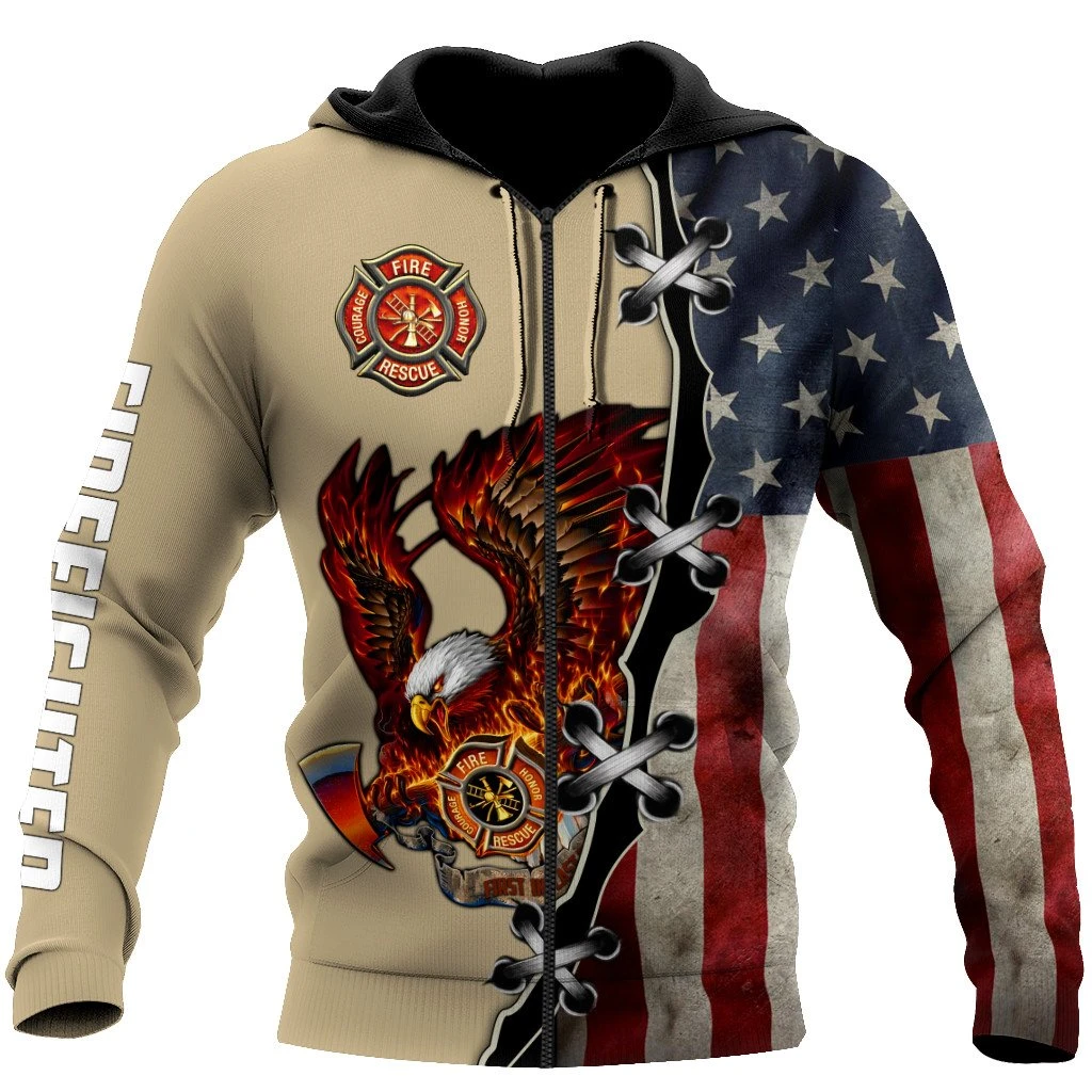 Awesome Hoodie 3D All Over Print Firefighter - Hoodie, T-Shirt, Zip Hoodies, Sweatshirt ND648