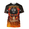 Awesome Hoodie 3D All Over Print Skull Firefighter - Hoodie, T-Shirt, Zip Hoodies, Sweatshirt ND649