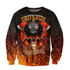 Awesome Hoodie 3D All Over Print Skull Firefighter - Hoodie, T-Shirt, Zip Hoodies, Sweatshirt ND649