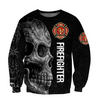 Awesome Hoodie 3D All Over Print Skull Firefighter - Hoodie, T-Shirt, Zip Hoodies, Sweatshirt ND650