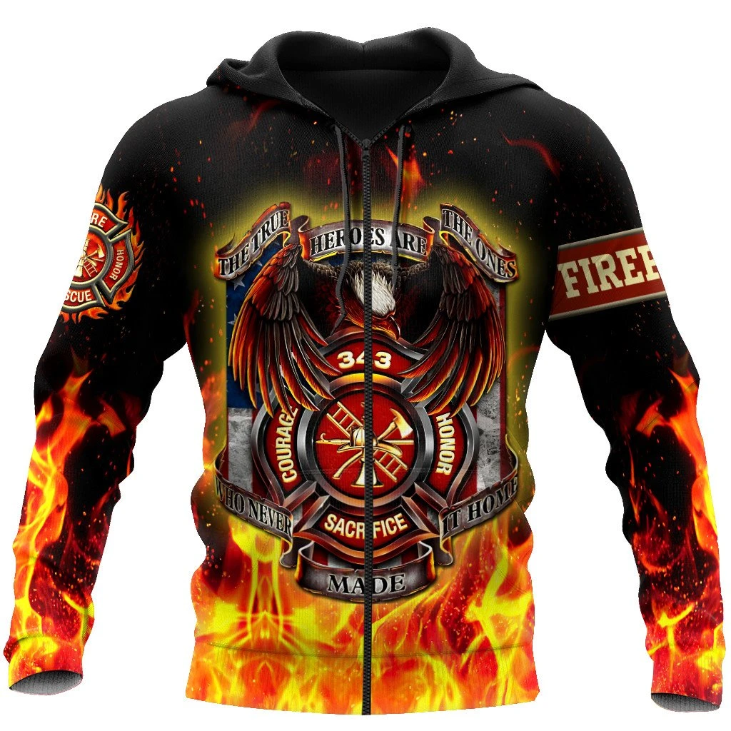 Awesome Hoodie 3D All Over Print Firefighter - Hoodie, T-Shirt, Zip Hoodies, Sweatshirt ND651