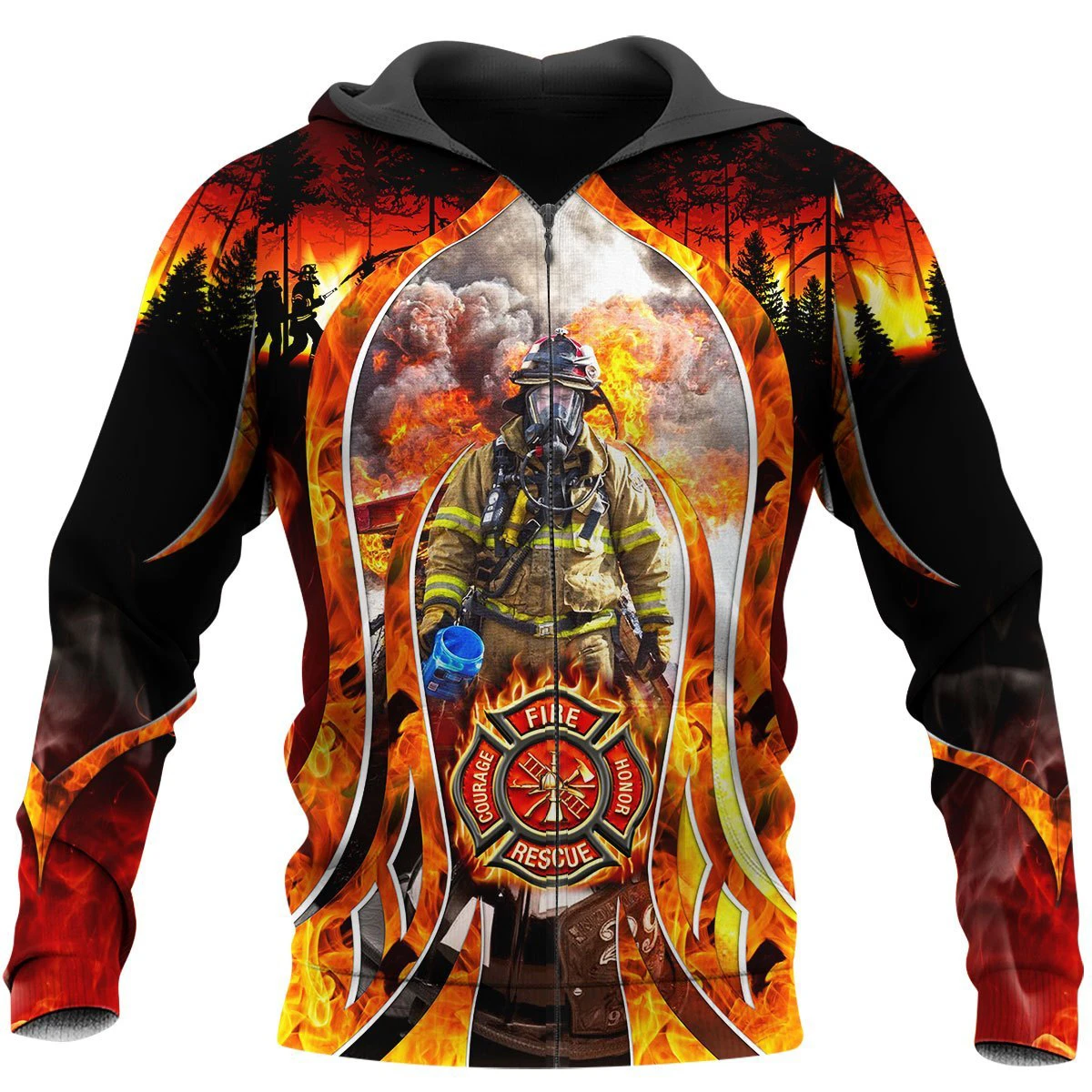 Awesome Hoodie 3D All Over Print Firefighter - Hoodie, T-Shirt, Zip Hoodies, Sweatshirt ND655
