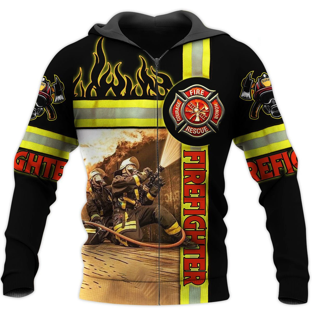 Awesome Hoodie 3D All Over Print Firefighter - Hoodie, T-Shirt, Zip Hoodies, Sweatshirt ND656