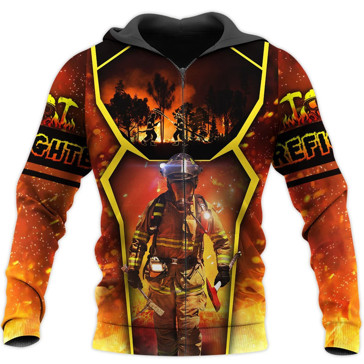 Awesome Hoodie 3D All Over Print Firefighter - Hoodie, T-Shirt, Zip Hoodies, Sweatshirt ND657