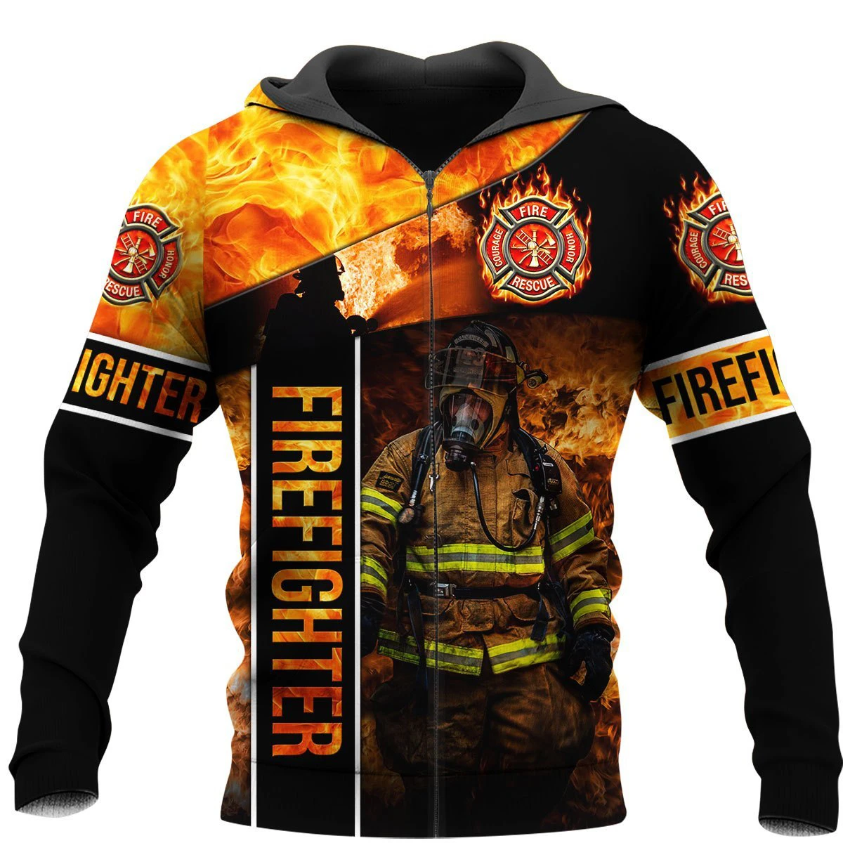 Awesome Hoodie 3D All Over Print Firefighter - Hoodie, T-Shirt, Zip Hoodies, Sweatshirt ND660