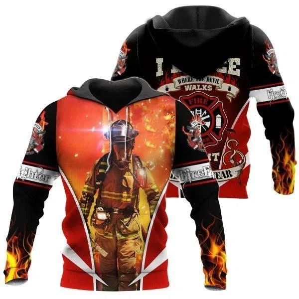 Awesome Hoodie 3D All Over Print Firefighter - Hoodie, T-Shirt, Zip Hoodies, Sweatshirt ND661