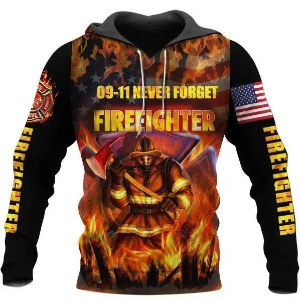 Awesome Hoodie 3D All Over Print Firefighter - Hoodie, T-Shirt, Zip Hoodies, Sweatshirt ND662