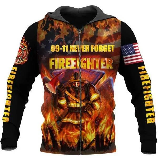 Awesome Hoodie 3D All Over Print Firefighter - Hoodie, T-Shirt, Zip Hoodies, Sweatshirt ND662