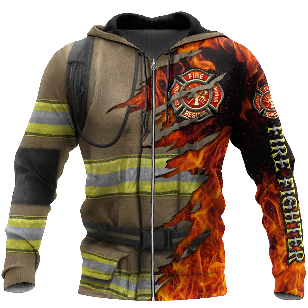 Awesome Hoodie 3D All Over Print Firefighter - Hoodie, T-Shirt, Zip Hoodies, Sweatshirt ND663