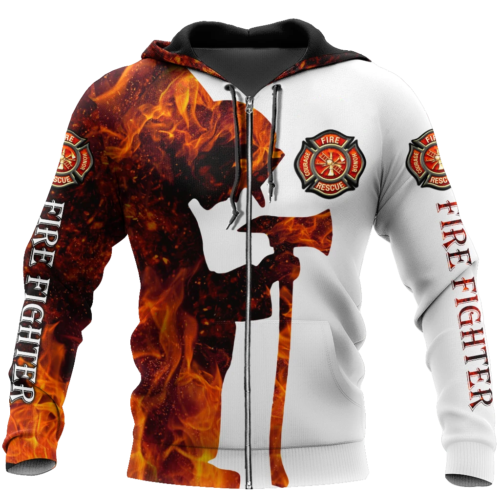 Awesome Hoodie 3D All Over Print Firefighter - Hoodie, T-Shirt, Zip Hoodies, Sweatshirt ND664