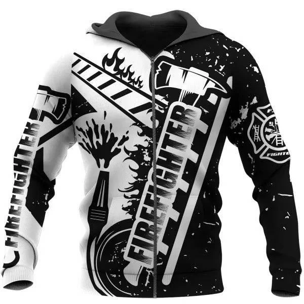 Awesome Hoodie 3D All Over Print Firefighter - Hoodie, T-Shirt, Zip Hoodies, Sweatshirt ND665