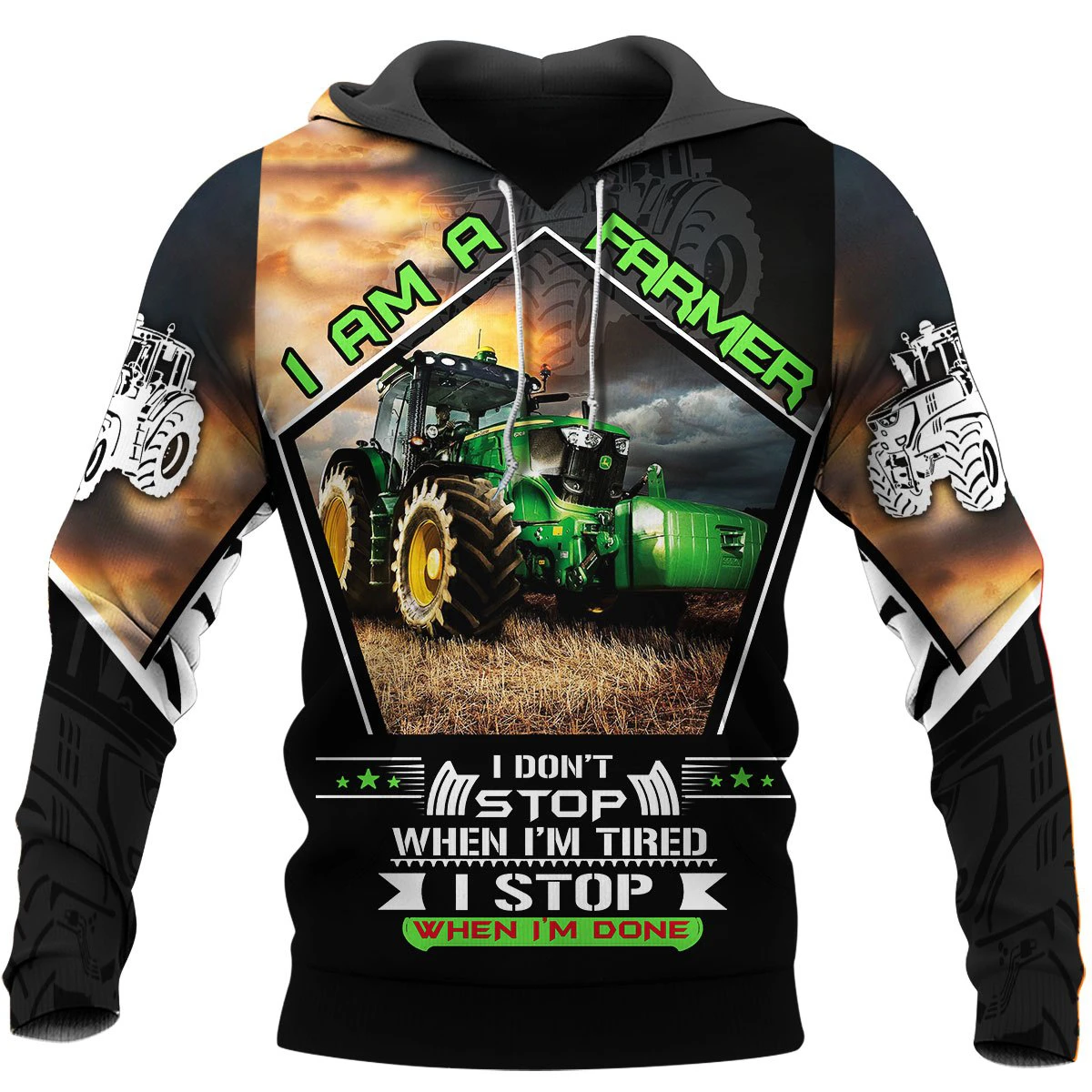 Awesome Hoodie 3D All Over Print Farmer Tractor - Hoodie, T-Shirt, Zip Hoodies, Sweatshirt ND677