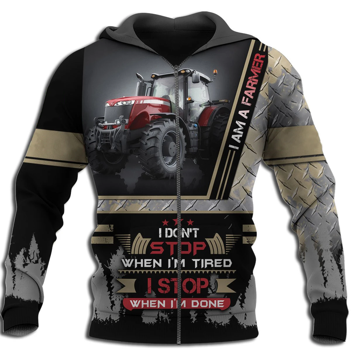 Awesome Hoodie 3D All Over Print Farmer Tractor - Hoodie, T-Shirt, Zip Hoodies, Sweatshirt ND681