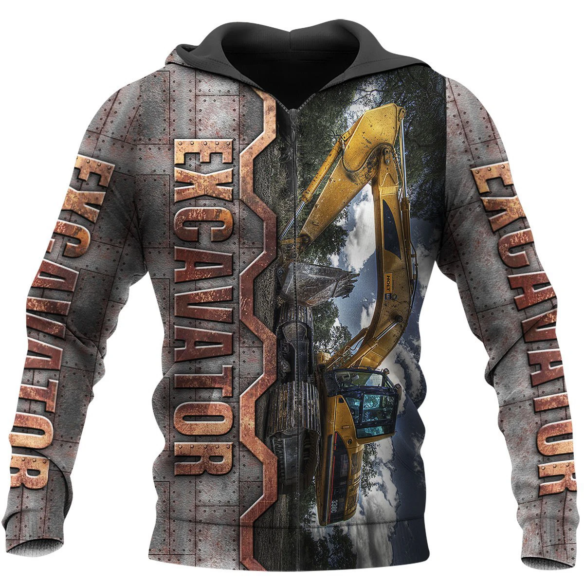 Awesome Hoodie 3D All Over Print Farmer Excavator - Hoodie, T-Shirt, Zip Hoodies, Sweatshirt ND683