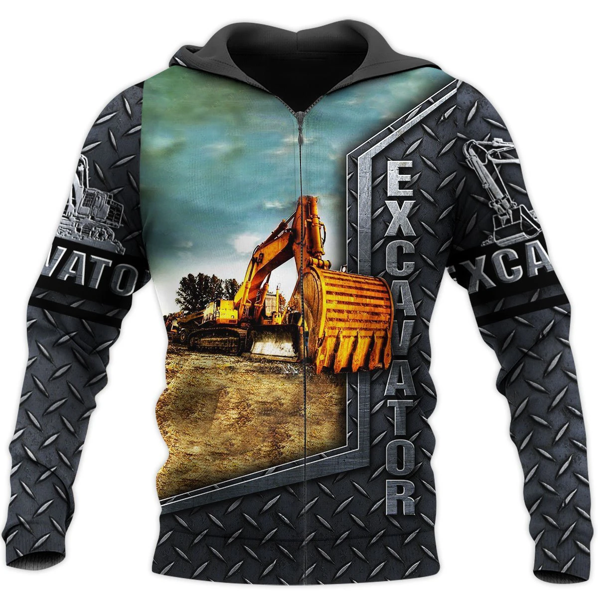 Awesome Hoodie 3D All Over Print Farmer Excavator - Hoodie, T-Shirt, Zip Hoodies, Sweatshirt ND684