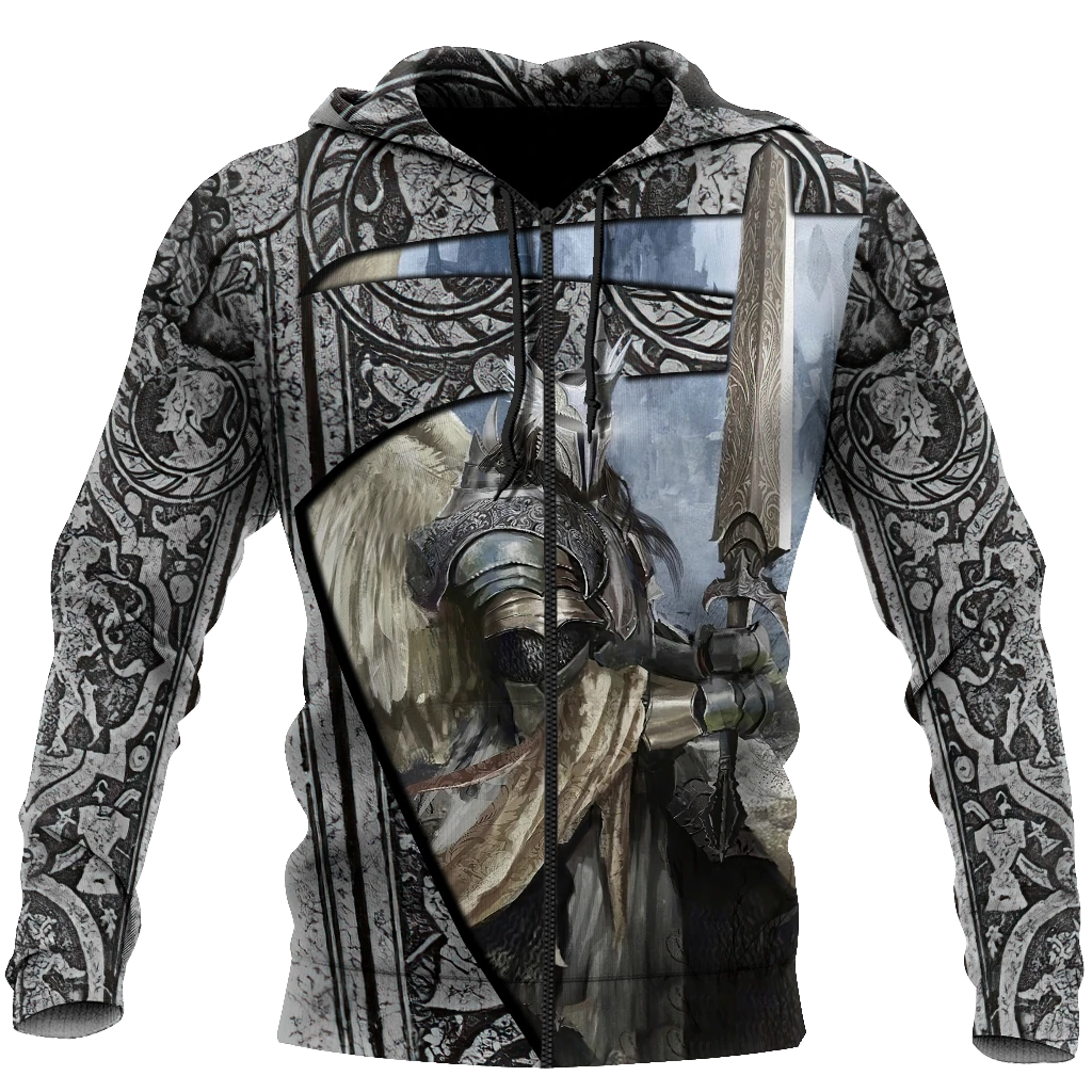 Awesome Hoodie 3D All Over Print Stunning Angel Knight Templar - Hoodie, T-Shirt, Zip Hoodies, Sweatshirt ND689
