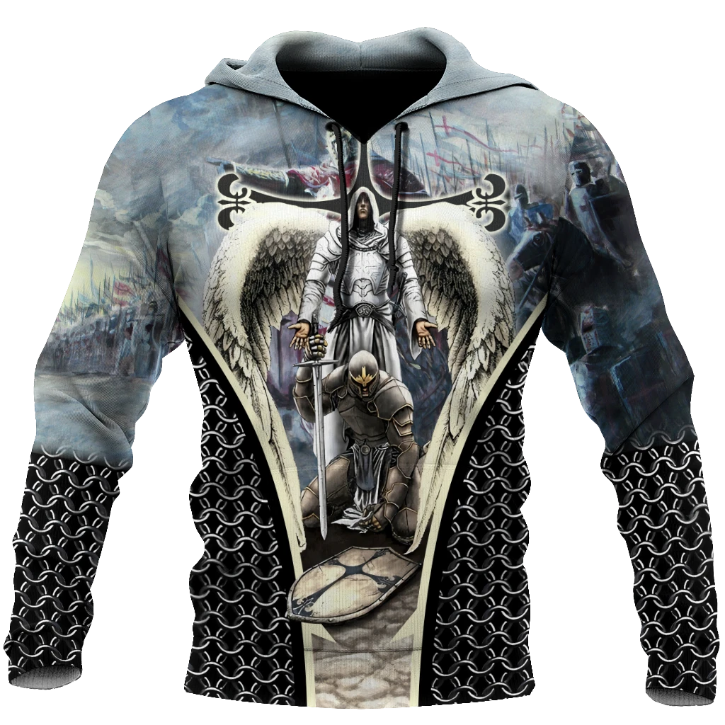 Awesome Hoodie 3D All Over Print Knight Templar - Hoodie, T-Shirt, Zip Hoodies, Sweatshirt ND691