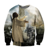 Awesome Hoodie 3D All Over Print Jesus and Knight Templar - Hoodie, T-Shirt, Zip Hoodies, Sweatshirt ND692