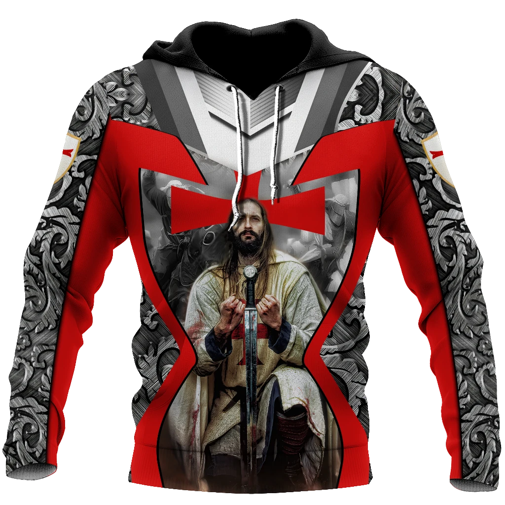 Awesome Hoodie 3D All Over Print Knight Templar - Hoodie, T-Shirt, Zip Hoodies, Sweatshirt ND693