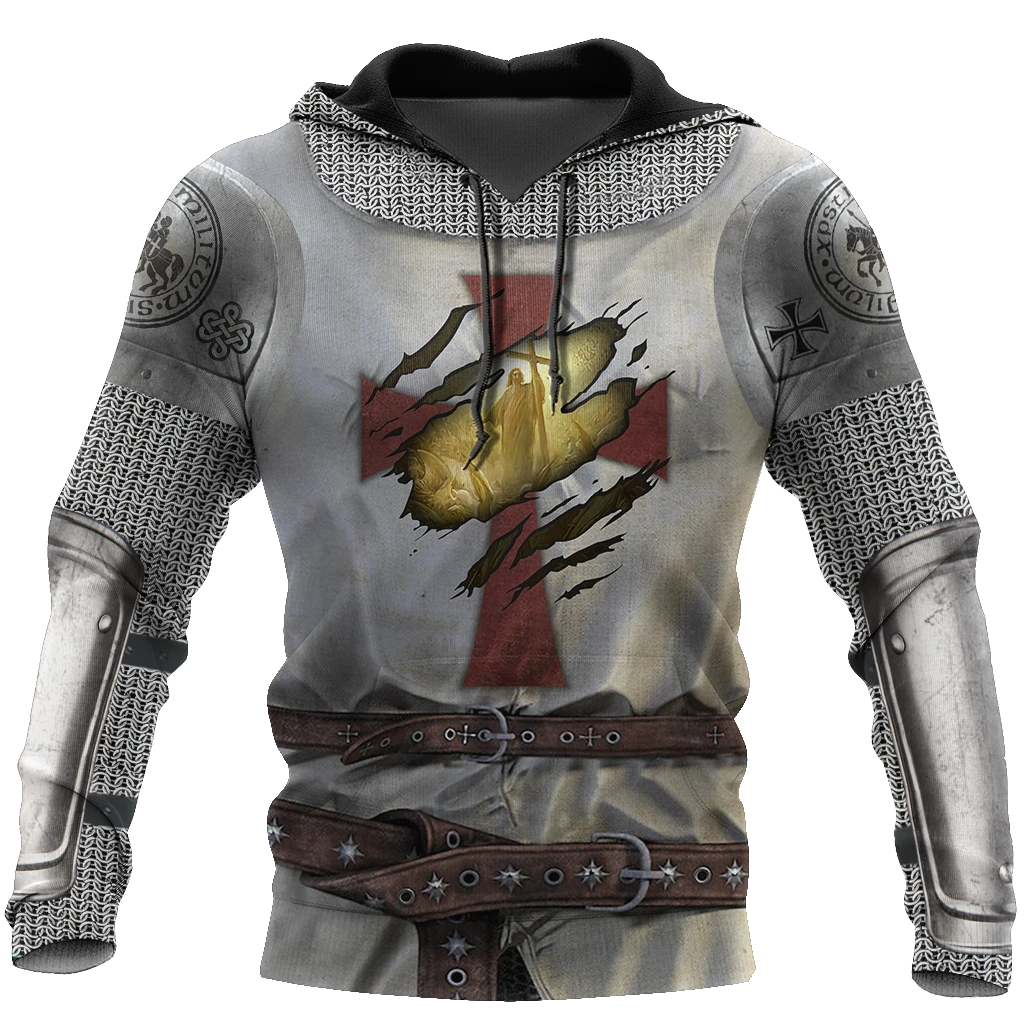 Awesome Hoodie 3D All Over Print Knight Templar- Hoodie, T-Shirt, Zip Hoodies, Sweatshirt ND702
