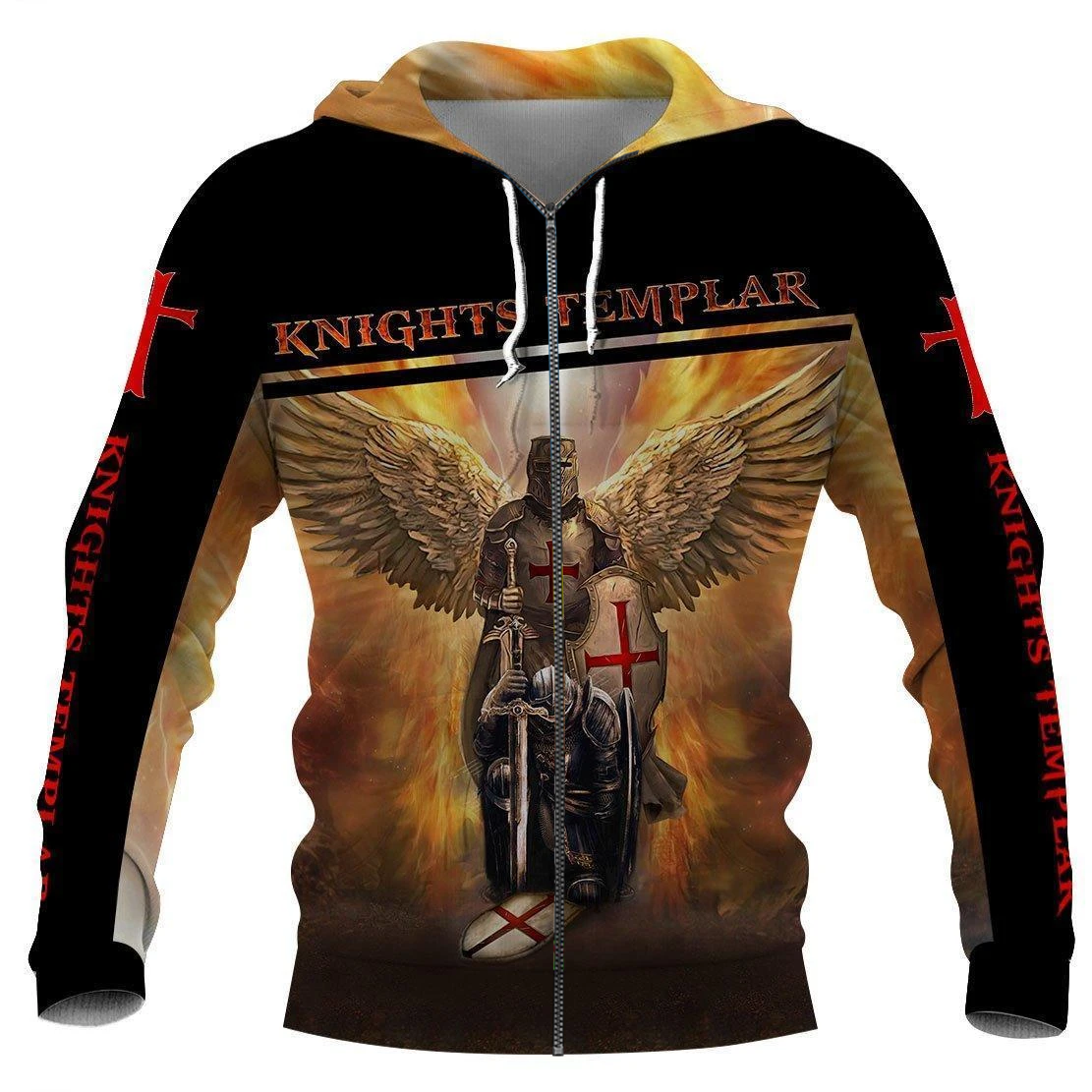 Awesome Hoodie 3D All Over Print Knight Templar - Hoodie, T-Shirt, Zip Hoodies, Sweatshirt ND704