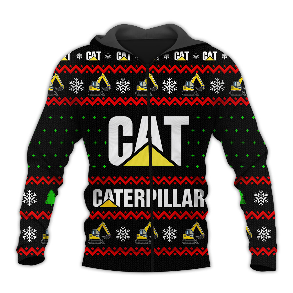 Awesome Hoodie 3D All Over Print Caterpillar Chrismas - Hoodie, T-Shirt, Zip Hoodies, Sweatshirt ND770