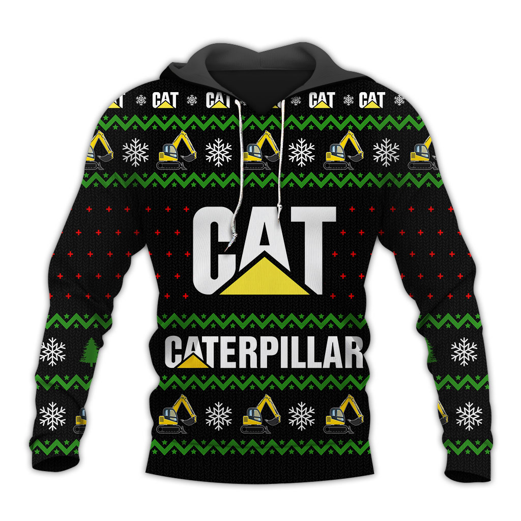 Awesome Hoodie 3D All Over Print Caterpillar Chrismas - Hoodie, T-Shirt, Zip Hoodies, Sweatshirt ND771