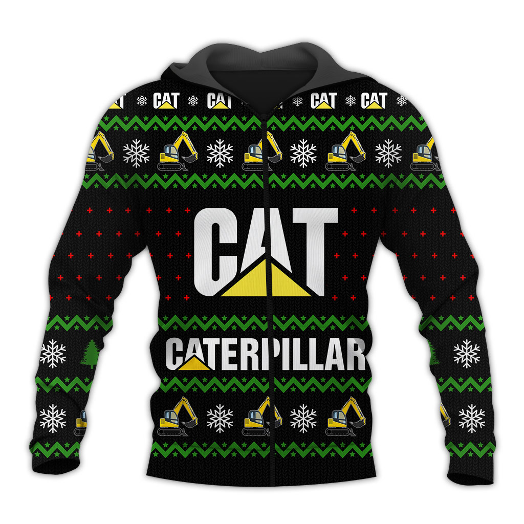 Awesome Hoodie 3D All Over Print Caterpillar Chrismas - Hoodie, T-Shirt, Zip Hoodies, Sweatshirt ND771