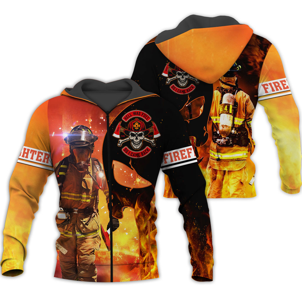 Awesome Hoodie 3D All Over Print Firefighter - Hoodie, T-Shirt, Zip Hoodies, Sweatshirt ND774