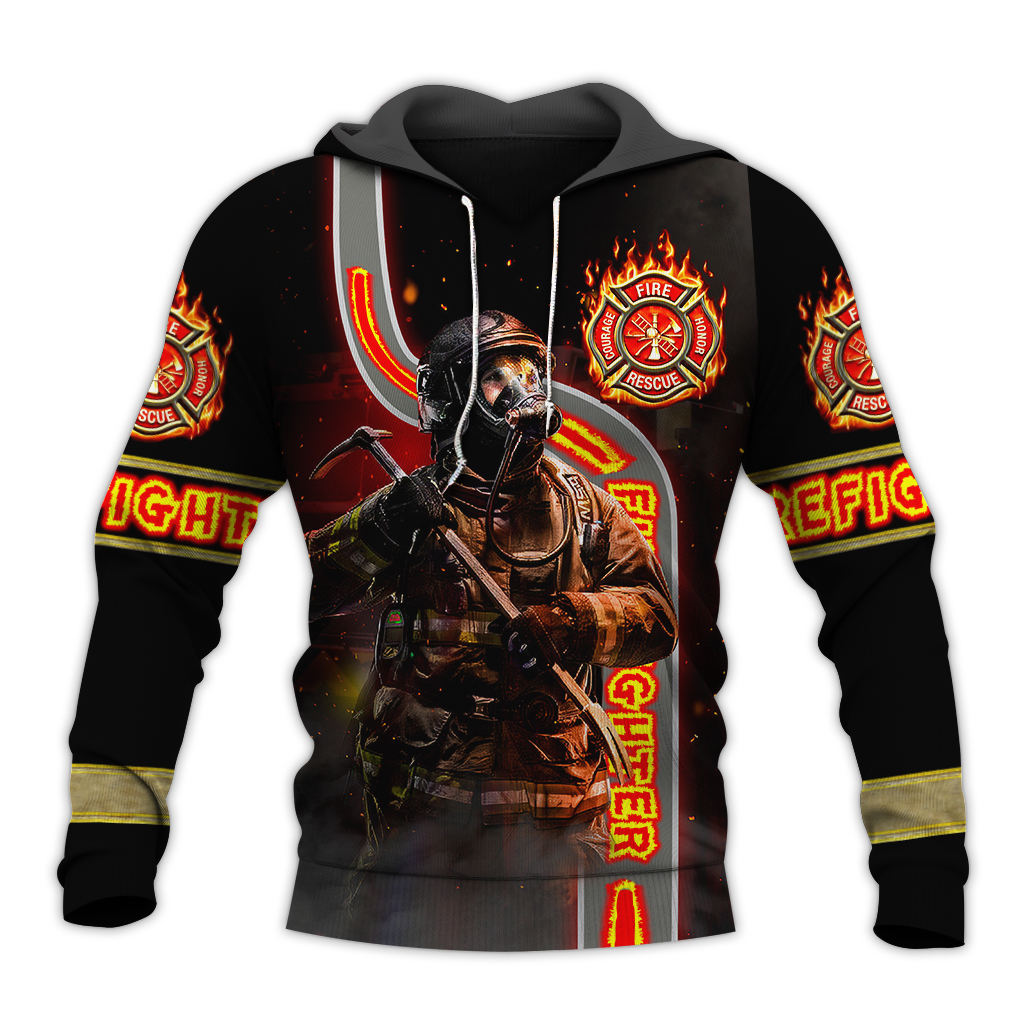 Awesome Hoodie 3D All Over Print Firefighter - Hoodie, T-Shirt, Zip Hoodies, Sweatshirt ND777