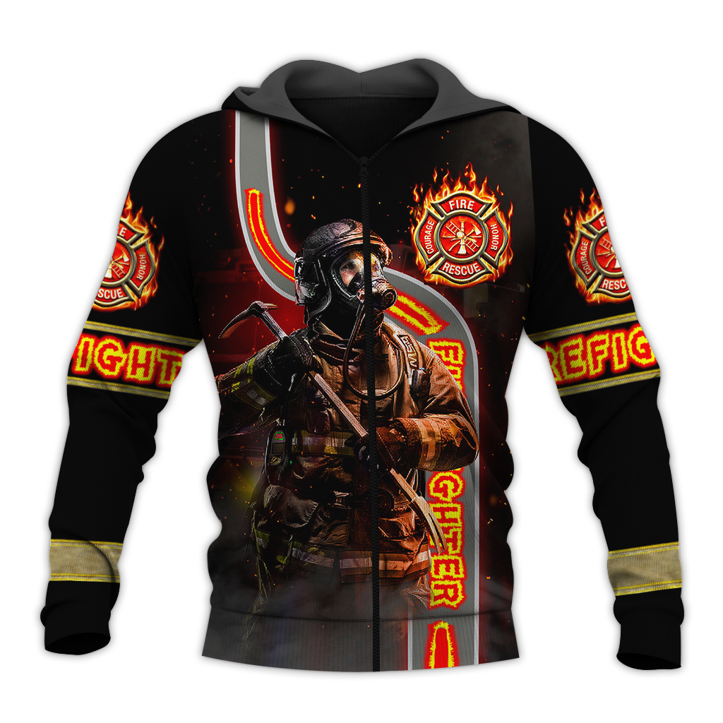 Awesome Hoodie 3D All Over Print Firefighter - Hoodie, T-Shirt, Zip Hoodies, Sweatshirt ND778