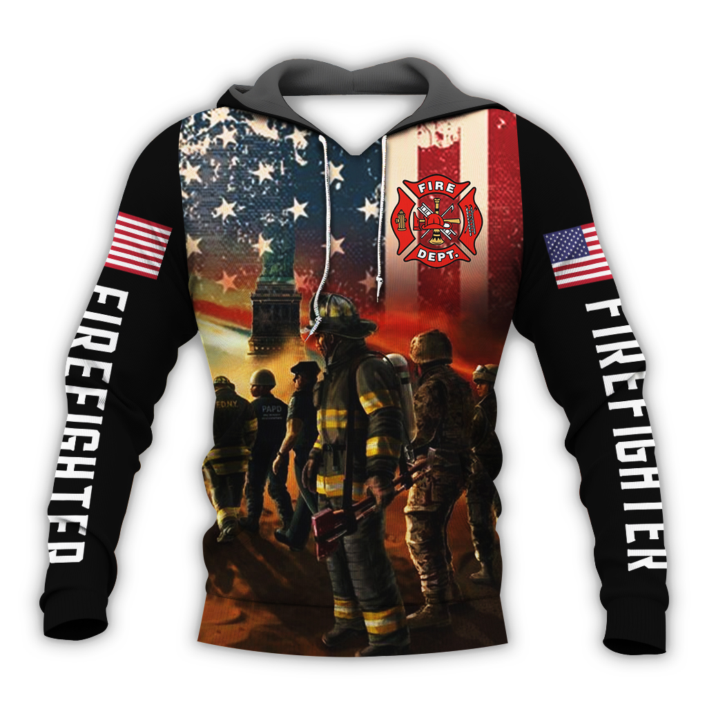 Awesome Hoodie 3D All Over Print Firefighter - Hoodie, T-Shirt, Zip Hoodies, Sweatshirt ND780