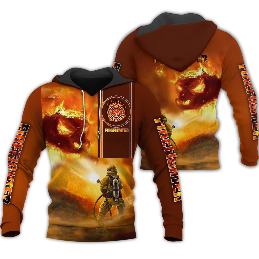 Awesome Hoodie 3D All Over Print Firefighter - Hoodie, T-Shirt, Zip Hoodies, Sweatshirt ND784
